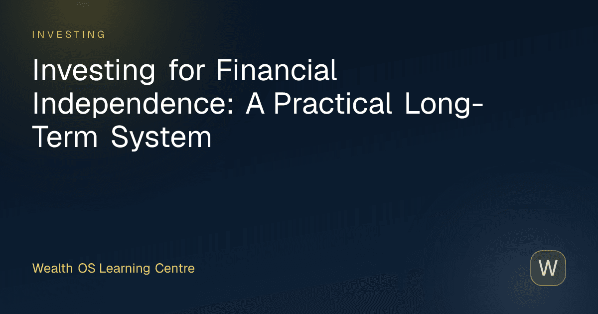 Investing for Financial Independence: A Practical Long-Term System